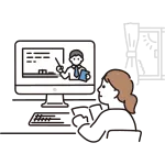 Woman Taking Online Classes SVG Icon